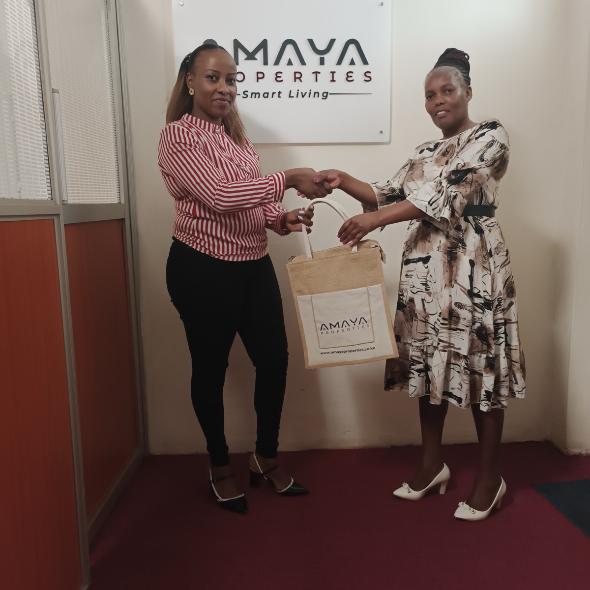 Amaya Properties team welcoming a new landowner