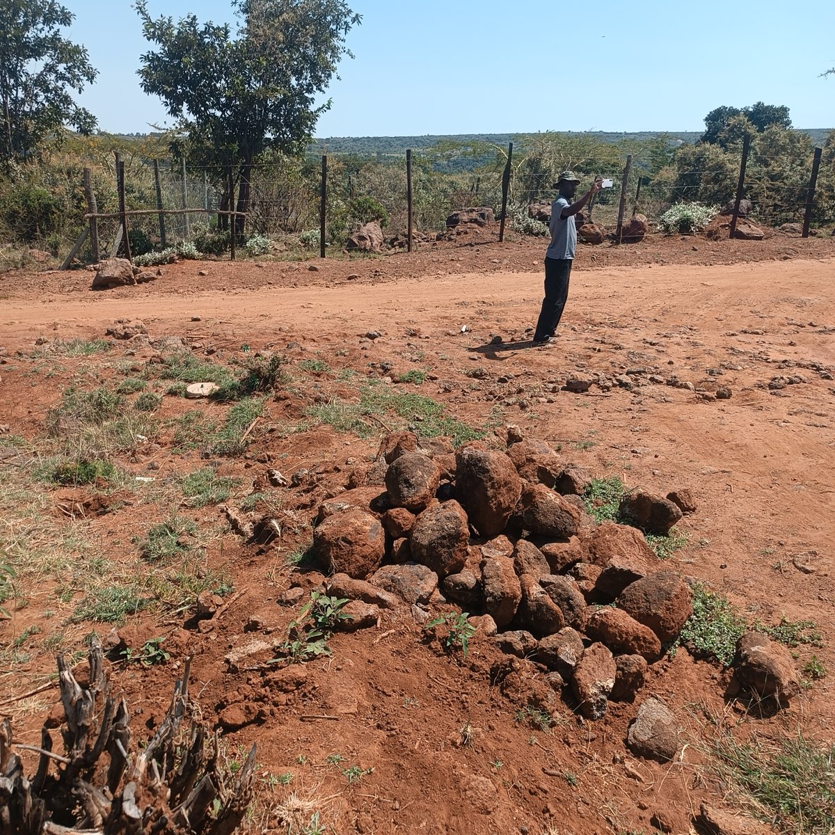 Fenced project site
